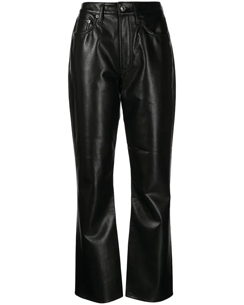 AGOLDE Schlaghose mit hohem Bund - Schwarz Schwarz