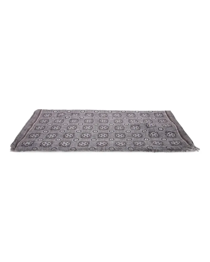 Dell'oglio Schal mit geometrischem Print - Grau Grau