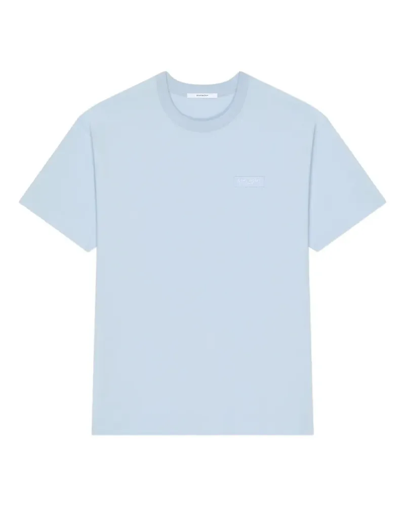 Givenchy Gestreiftes T-Shirt mit  Paris-Ripsband - Blau Blau