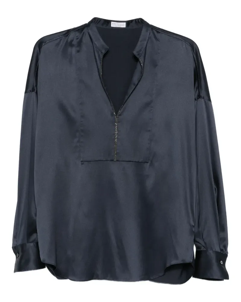 Brunello Cucinelli Klassische Bluse - Blau Blau