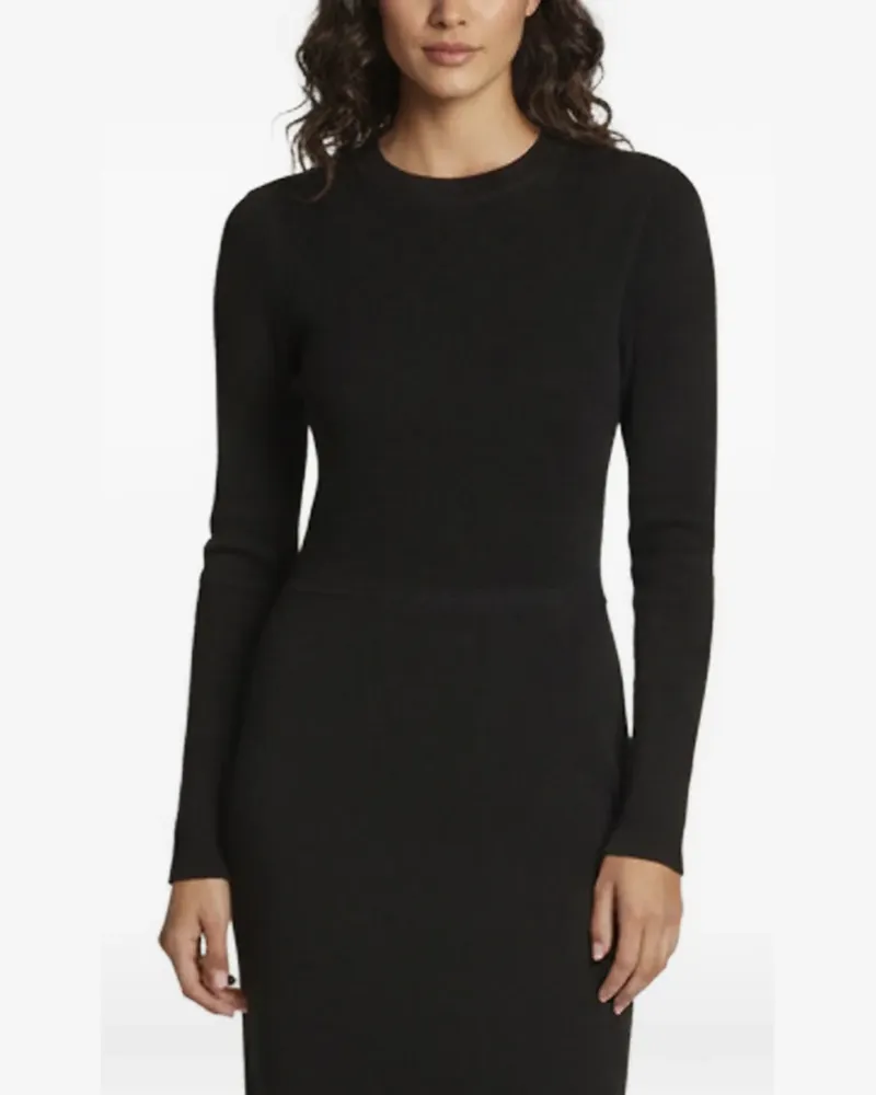 Sandro Arcade Midikleid - Schwarz Schwarz