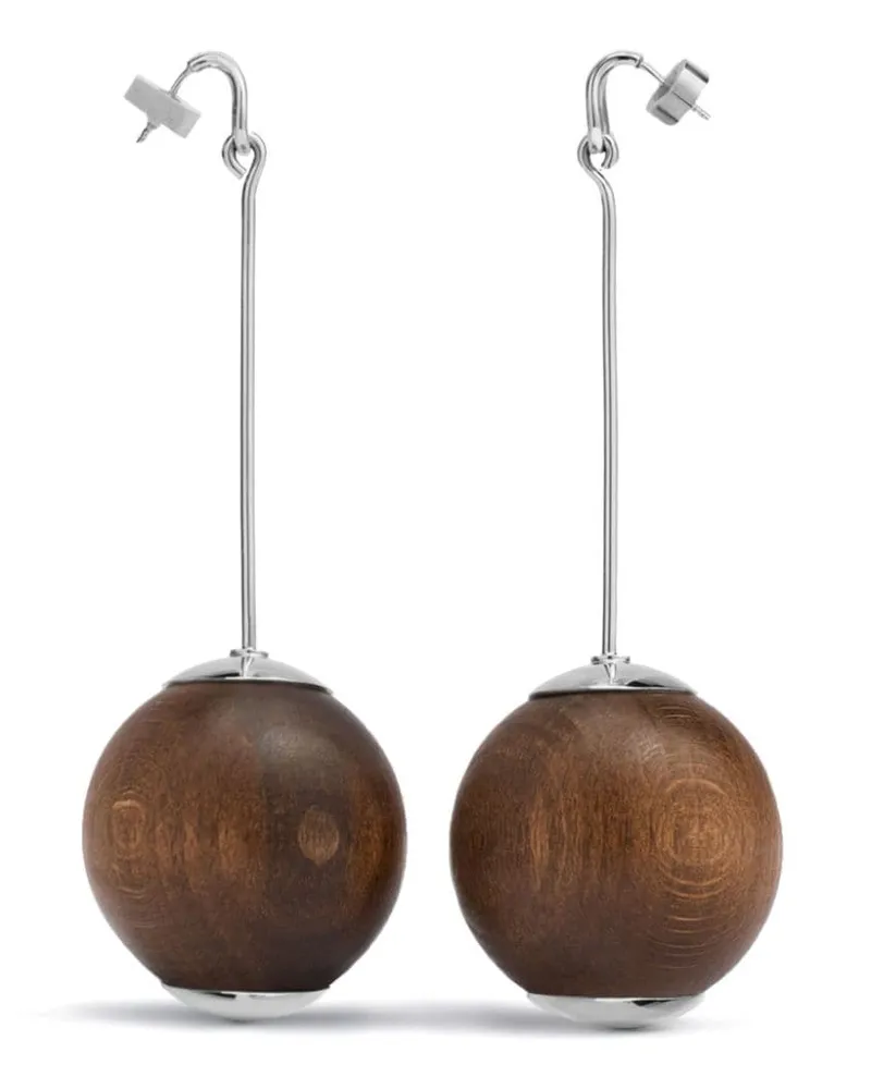 Jacquemus Les Grandes Boucles Nodo Ohrringe - Silber Silber