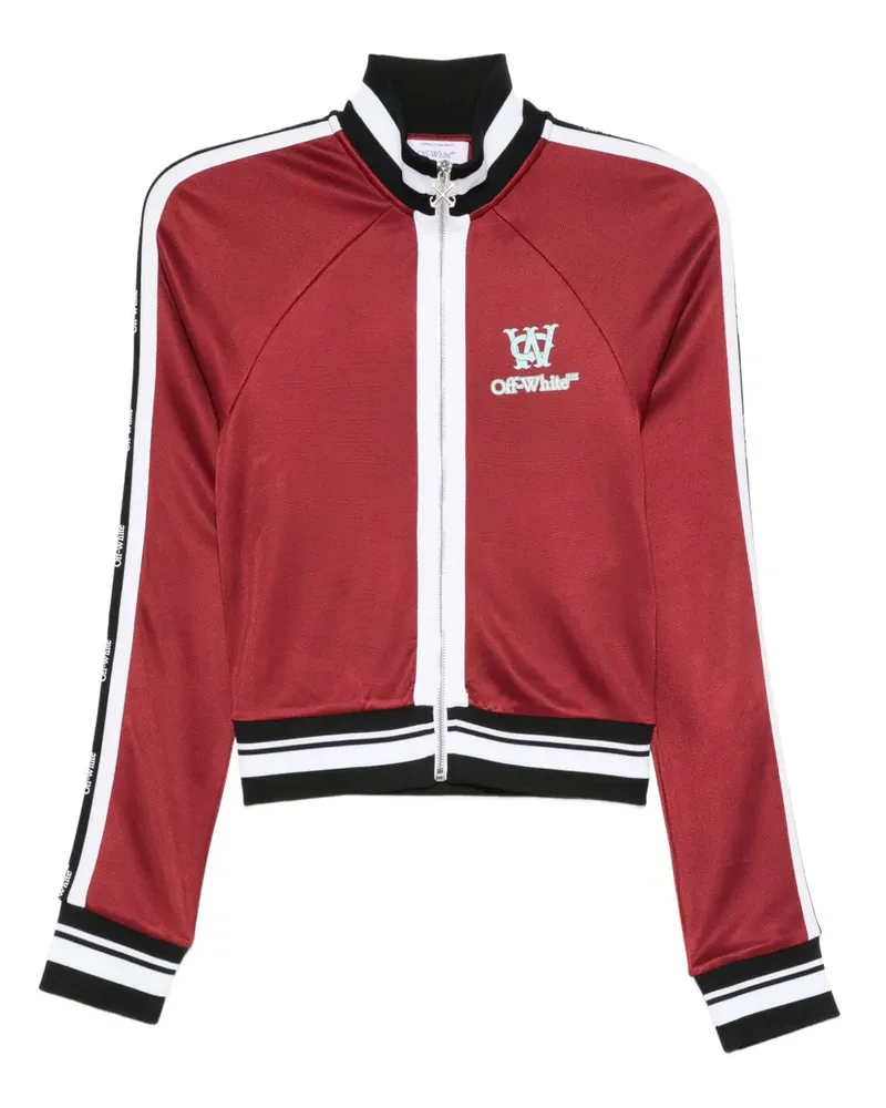 OFF-WHITE stripe-trim track jacket - Rot Rot