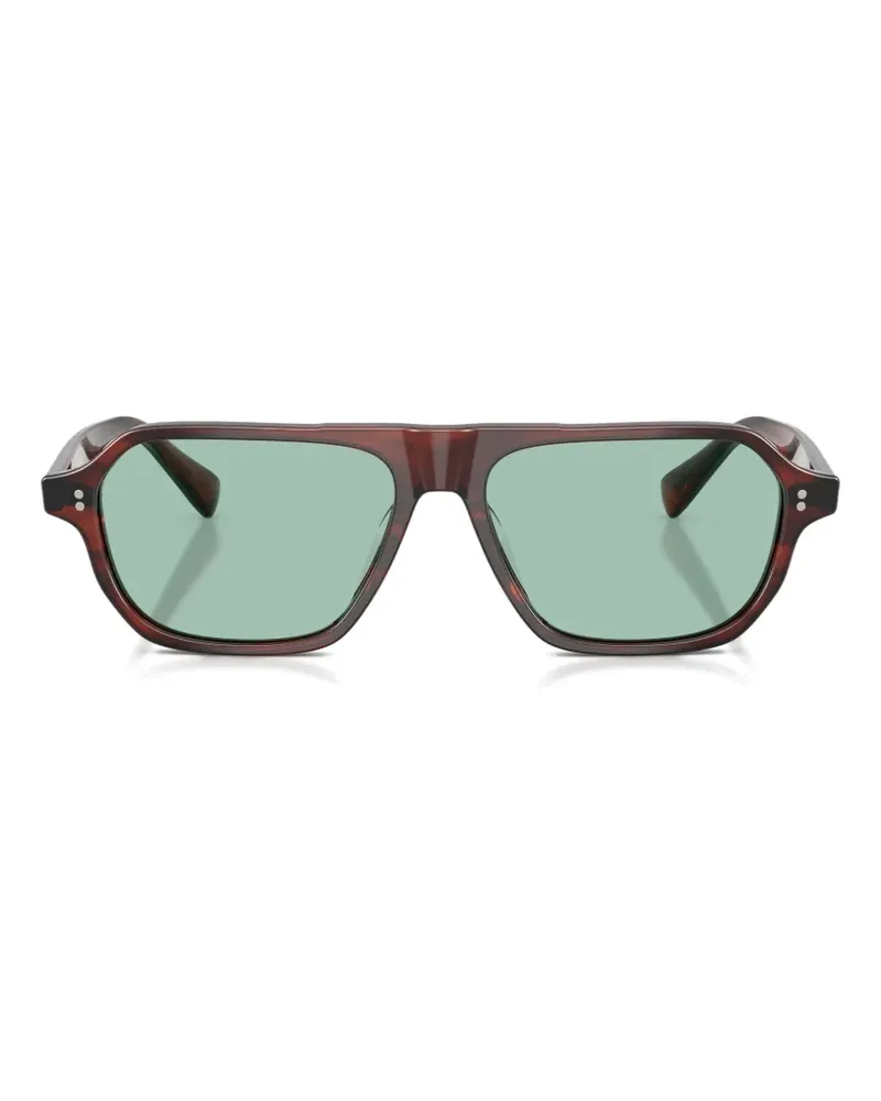 Oliver Peoples Remment geometric-frame sunglasses - Braun Braun