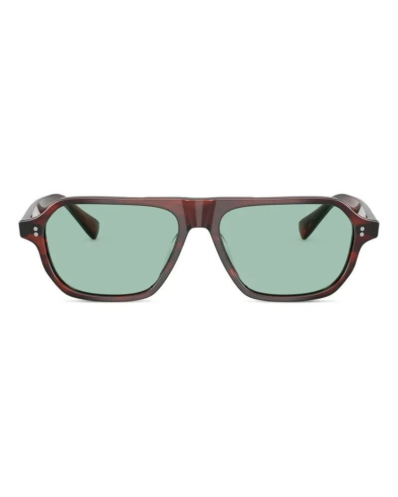 Oliver Peoples Remment geometric-frame sunglasses - Braun Braun