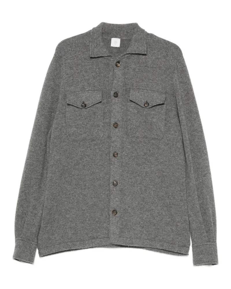 Eleventy Geknöpfter Cardigan mit Klappentasche - Grau Grau