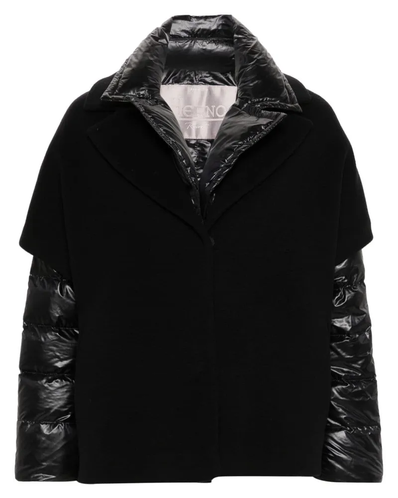 Herno Jacke im Layering-Look - Schwarz Schwarz