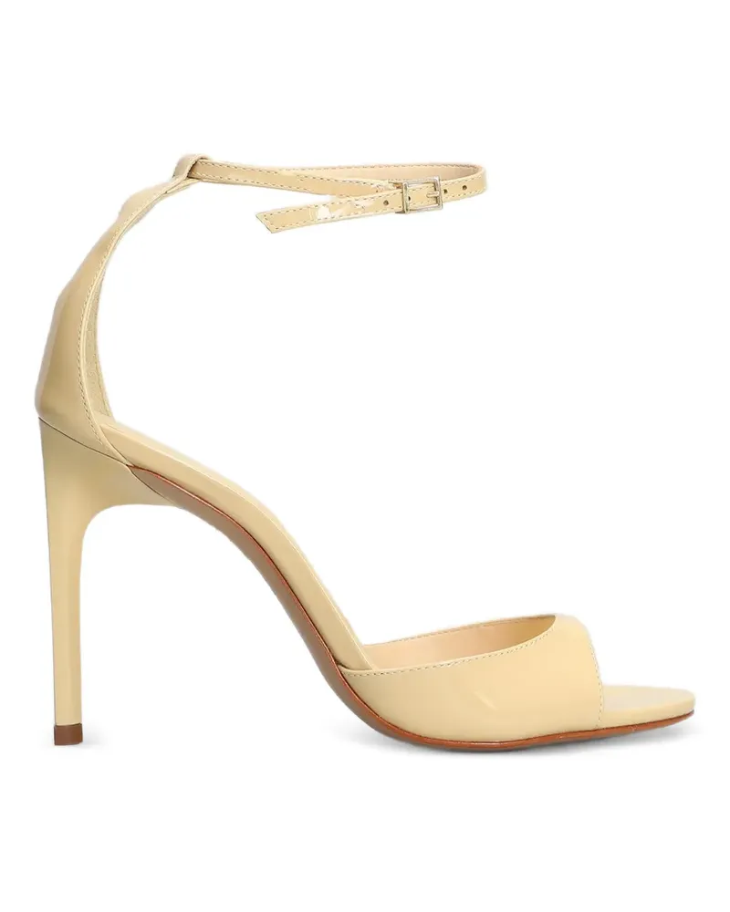 Schutz 100mm Scarlett patent-finish heeled sandals - Nude Nude