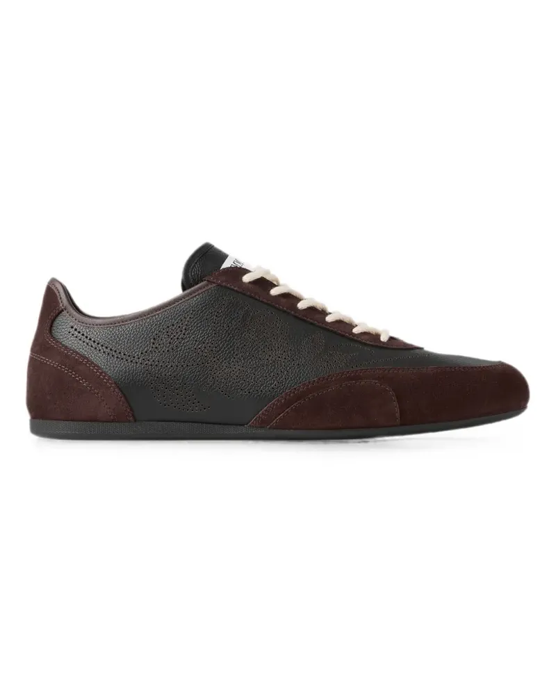 Jimmy Choo Sunny M Sneakers aus Leder-Mix und perforiertem Leder - Schwarz Schwarz