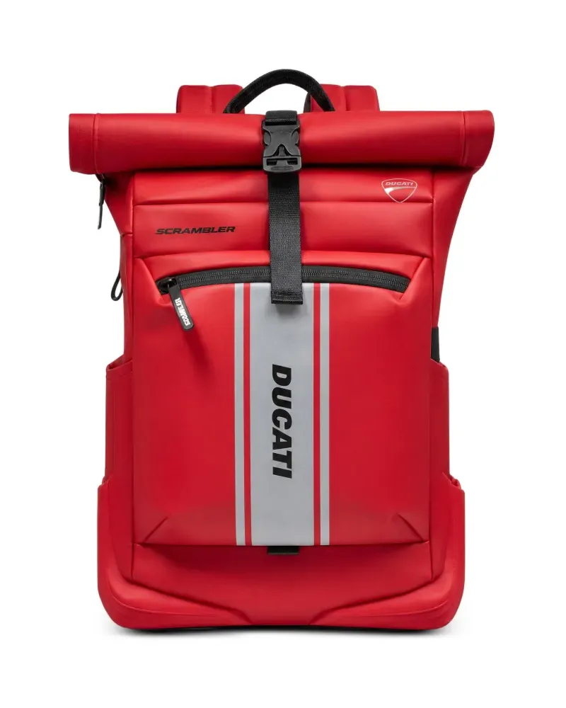 Piquadro Rucksack mit Schnallenverschluss - Rot Rot