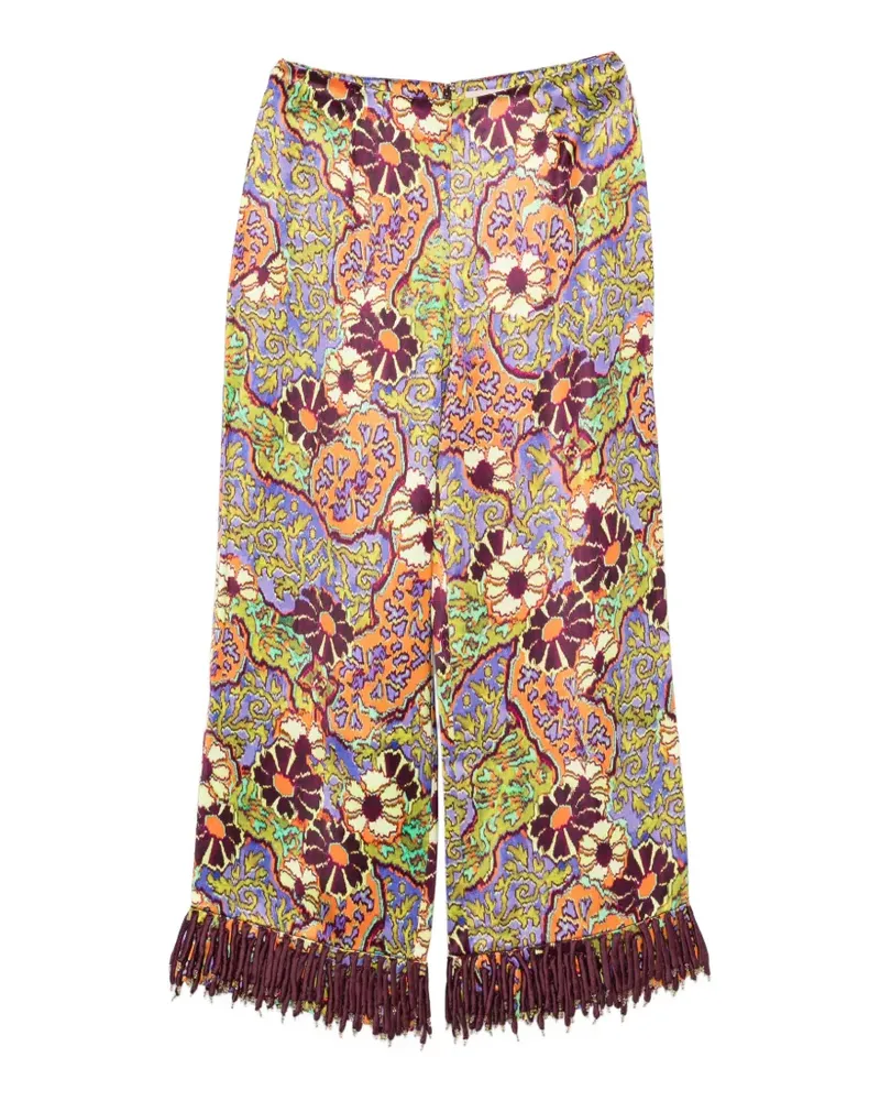 ALEMAIS Joanna fringe-trim trousers - Violett Violett