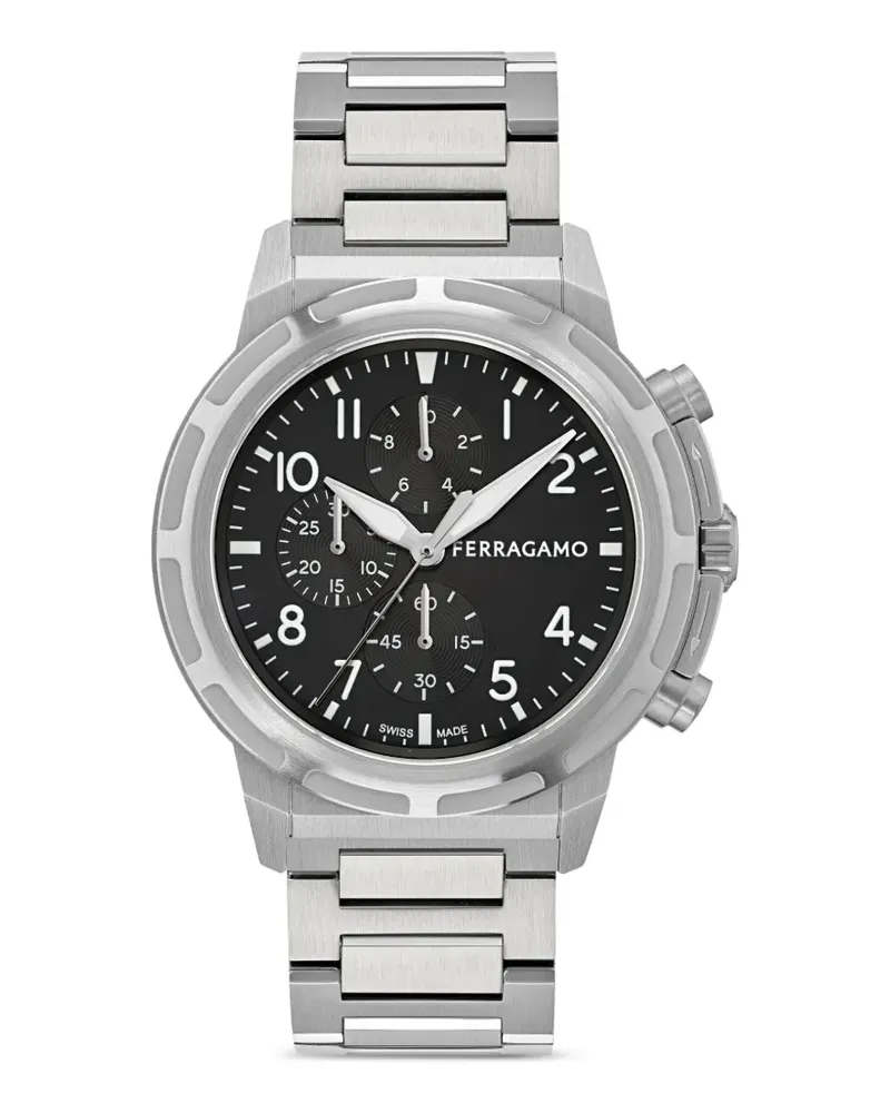 Ferragamo Nima Chrono 43mm watch - Schwarz Schwarz