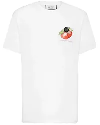 Philipp Plein T-Shirt mit Tutti Fruitti-Print Weiß