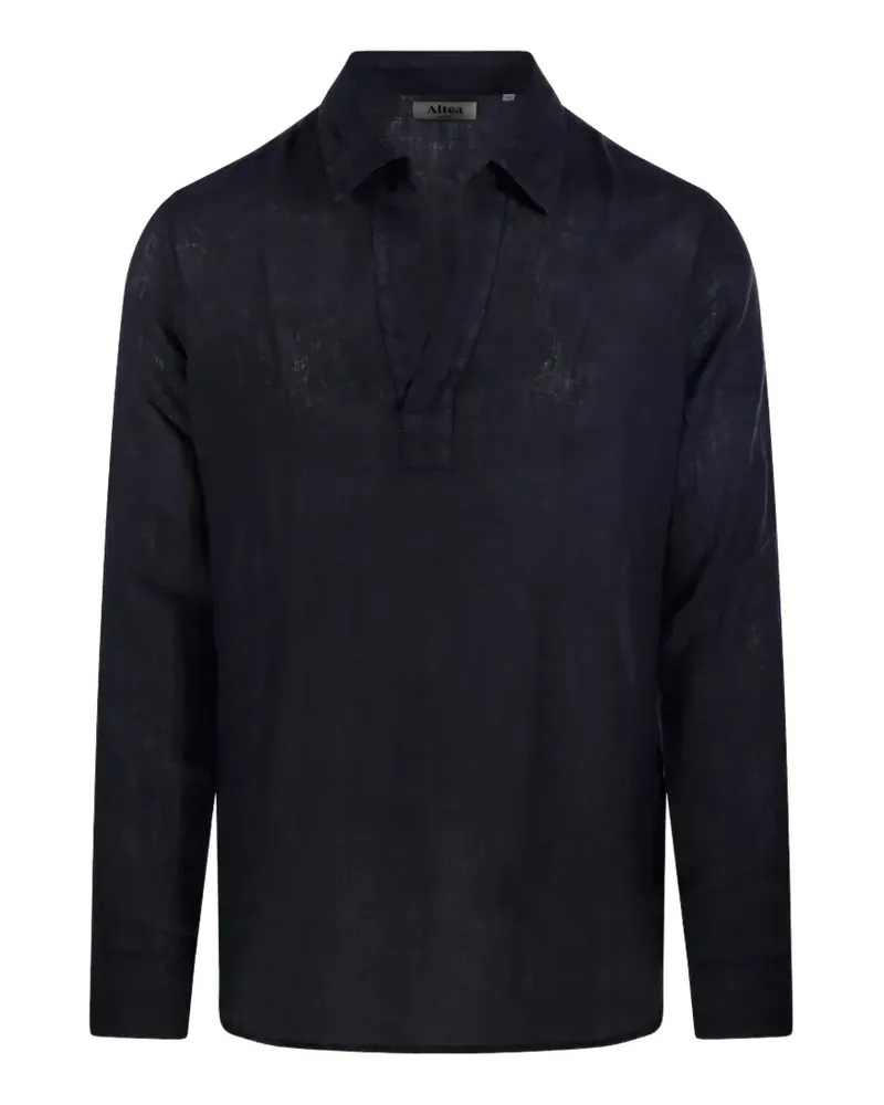 Altea Hemd mit V-Ausschnitt - Blau Blau