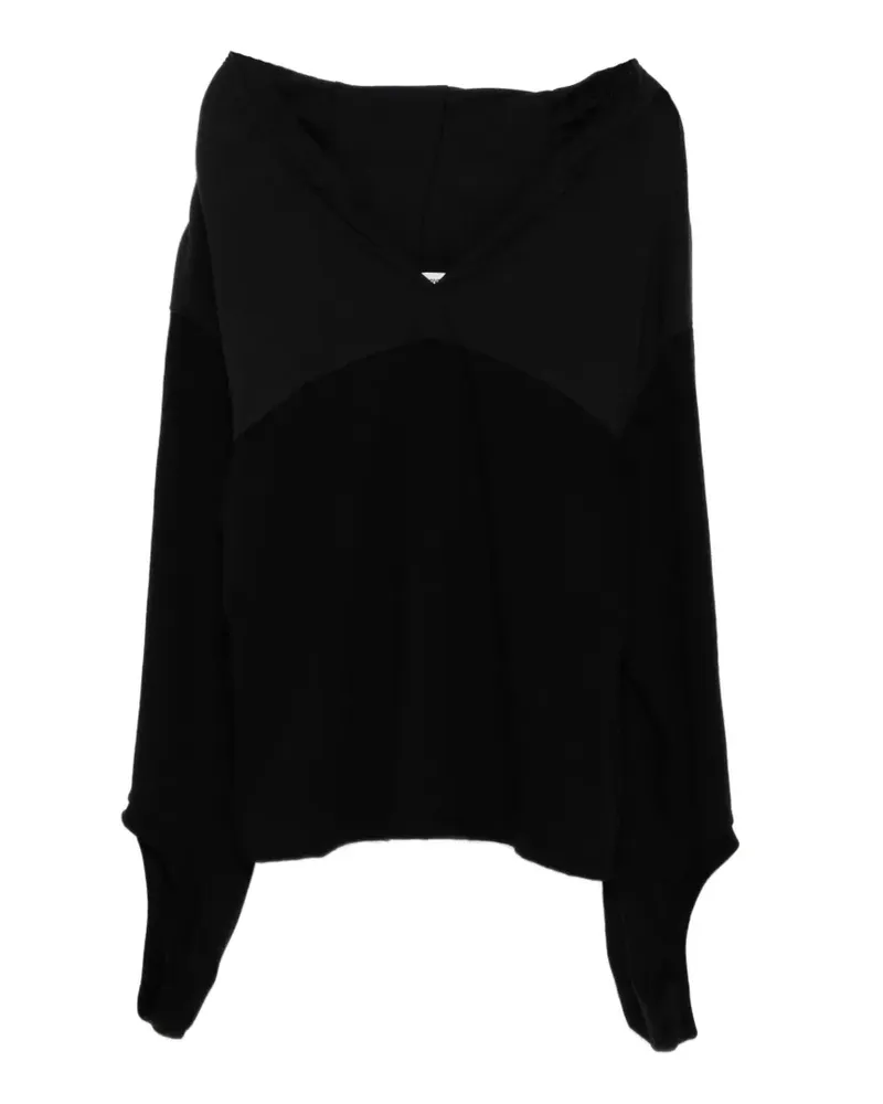 Undercover V-neck panelled t-shirt - Schwarz Schwarz