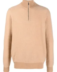 Ralph Lauren Kaschmirpullover mit Reißverschluss Nude