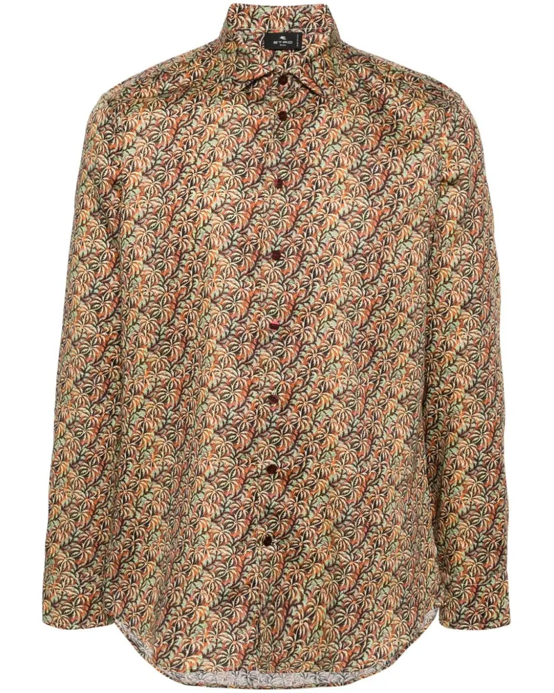 Etro Hemd mit Palmen-Print - Orange Orange