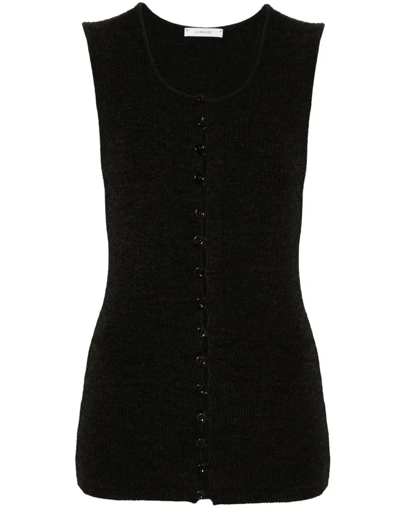 Christophe Lemaire Geripptes Strickoberteil - Grau Grau
