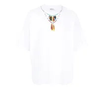 T-Shirt mit Halsketten-Print