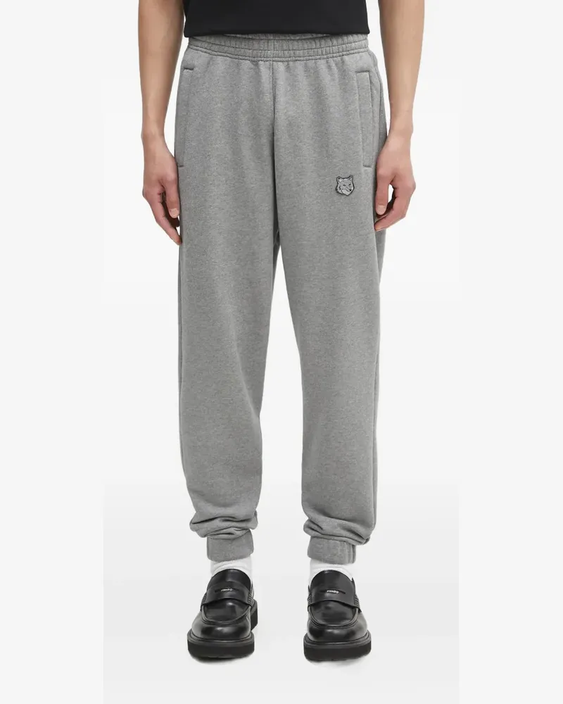 Kitsuné Jogginghose mit Fuchs-Stickerei - Grau Grau