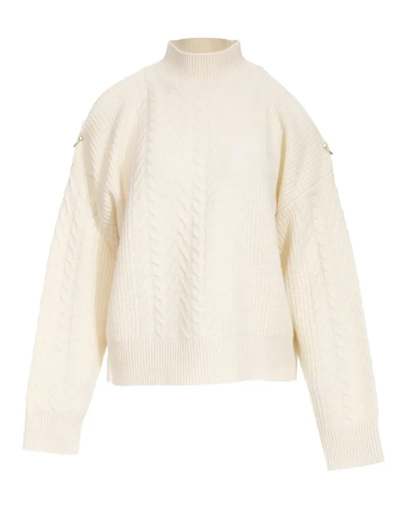 Just Cavalli Pullover mit Zopfmuster - Weiß Weiß