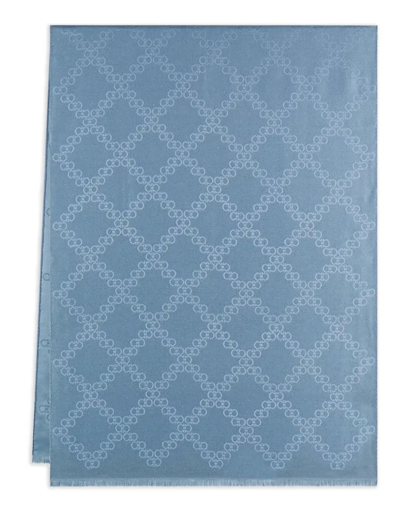 Ferragamo Gancini Stola aus Jacquard - Blau Blau