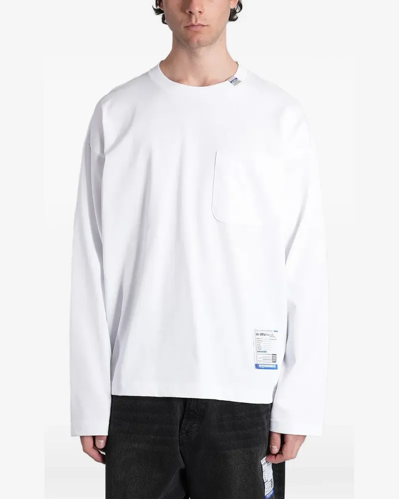 MIHARAYASUHIRO logo-patch chest-pocket sweater - Weiß Weiß