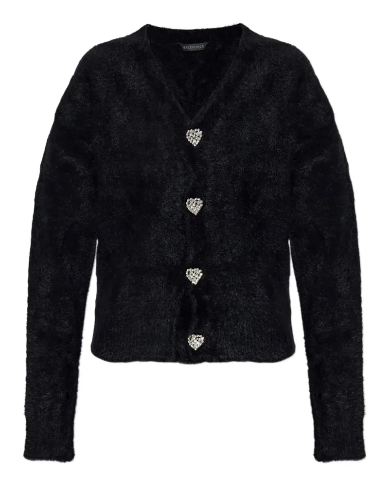 Balenciaga Cardigan mit Herzverzierung - Schwarz Schwarz