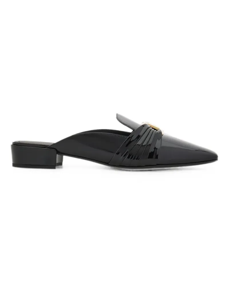 Ferragamo Gancini Ornament Mules - Schwarz Schwarz