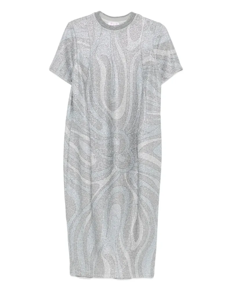 Emilio Pucci Kurzärmeliges Kleid mit Glitter-Muster - Grau Grau