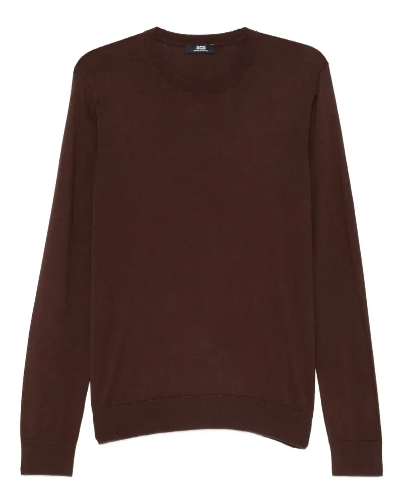 Alpha Studio Pullover mit Rundhalsausschnitt - Braun Braun