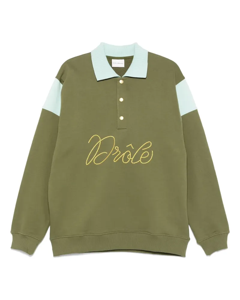 Drôle de Monsieur Klassisches Poloshirt - Grün Grün