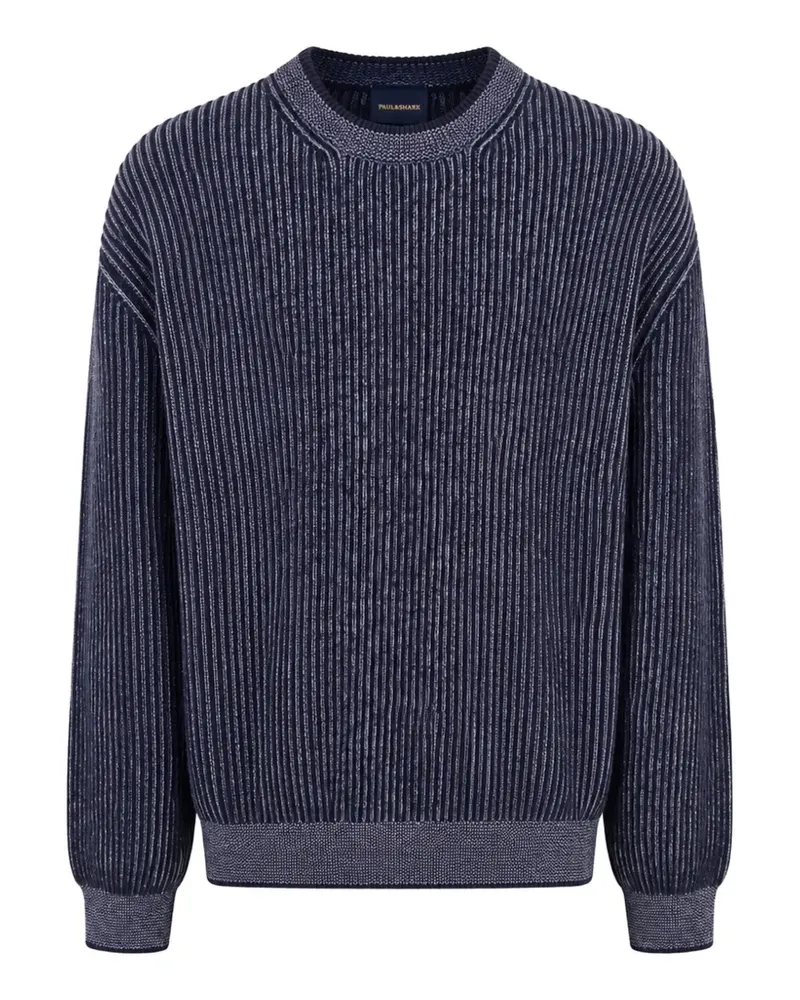 Paul & Shark ribbed-knit crew-neck sweater - Blau Blau