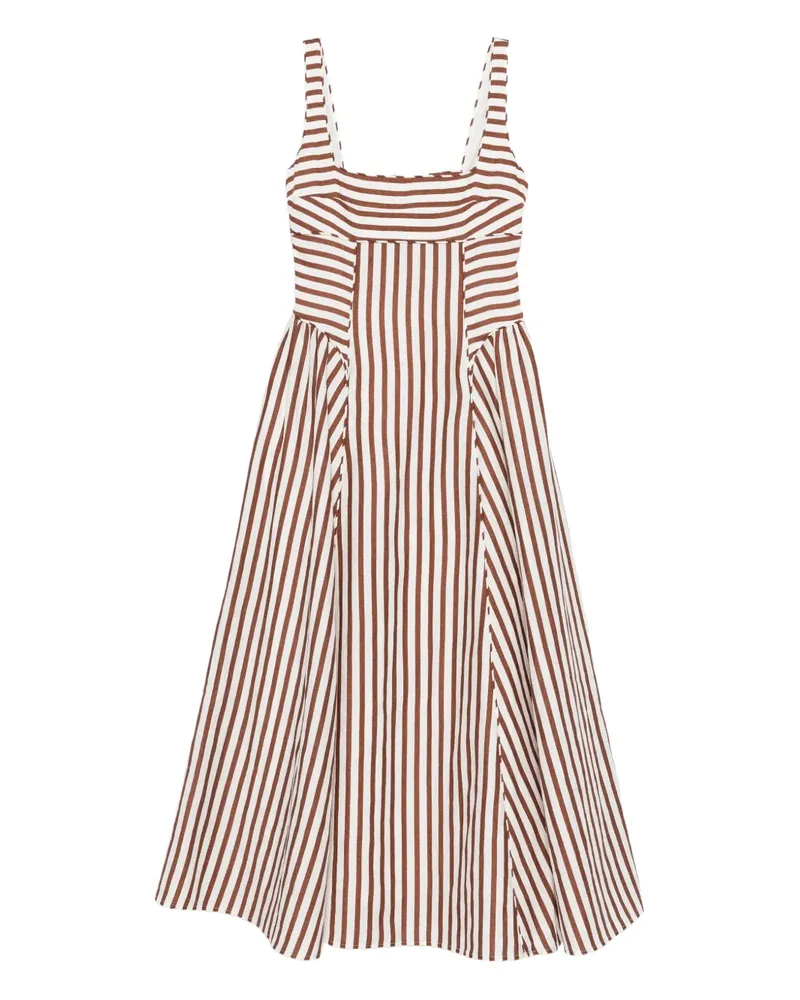 Cult Gaia Carla striped midi dress - Weiß Weiß