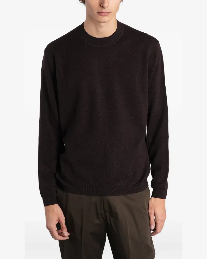 Low Brand Pullover mit rundem Ausschnitt - Braun Braun