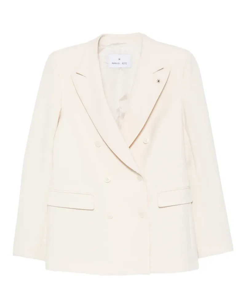 Manuel Ritz double-breasted buttoned blazer - Nude Nude