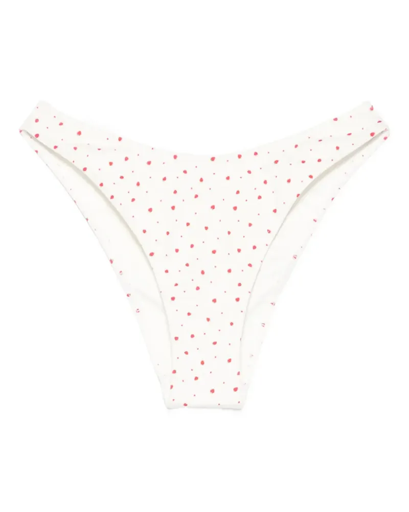 Frankies Bikinis strawberry-print bikini bottoms - Weiß Weiß