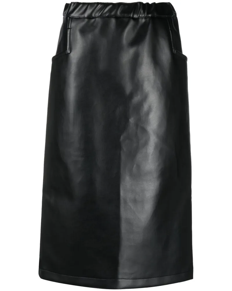 Comme des Garçons Minirock aus Faux-Leder - Schwarz Schwarz