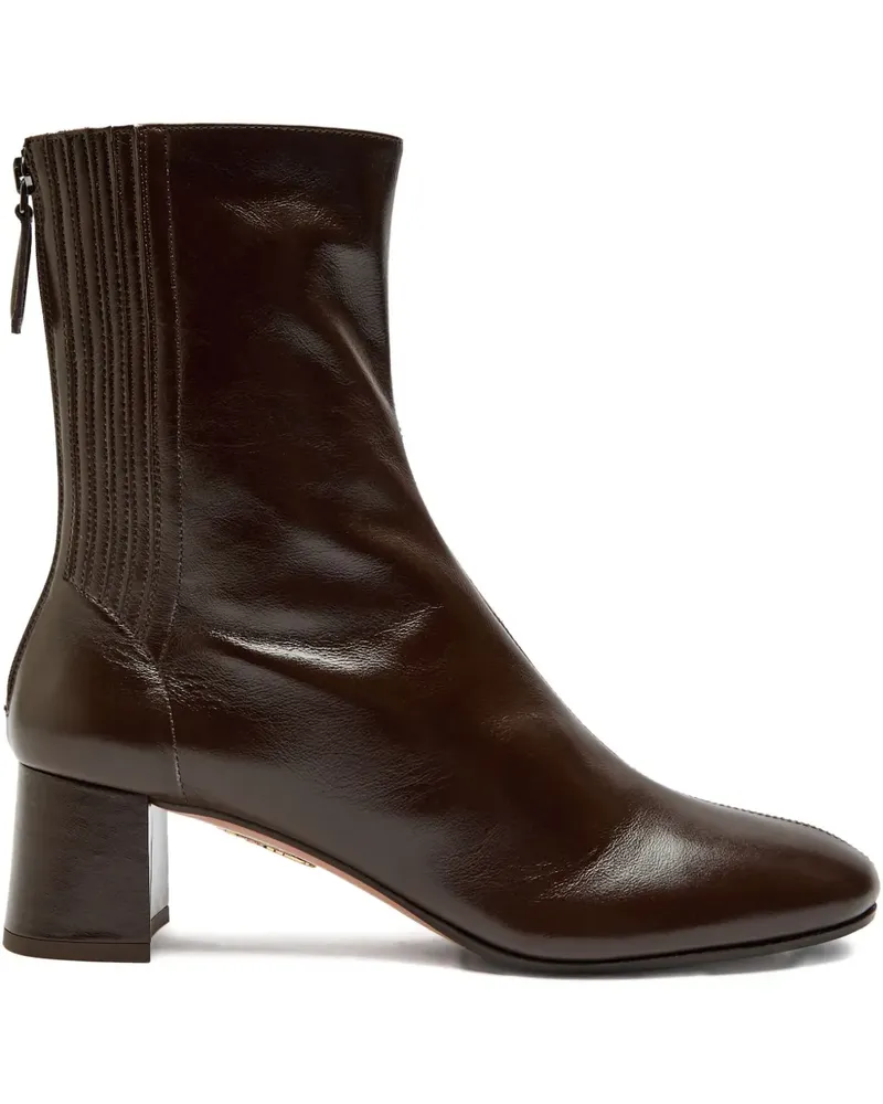 Aquazzura 50mm Saint Honore block-heel boots - Braun Braun
