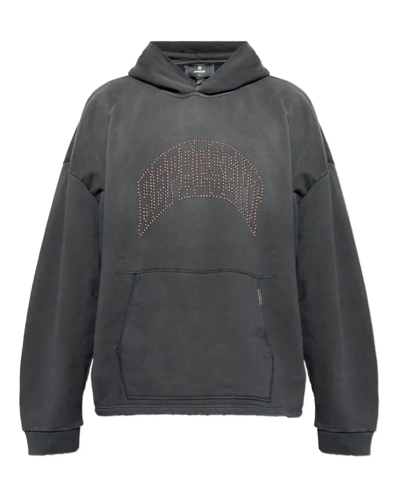 REPRESENT Verzierter Hoodie - Schwarz Schwarz