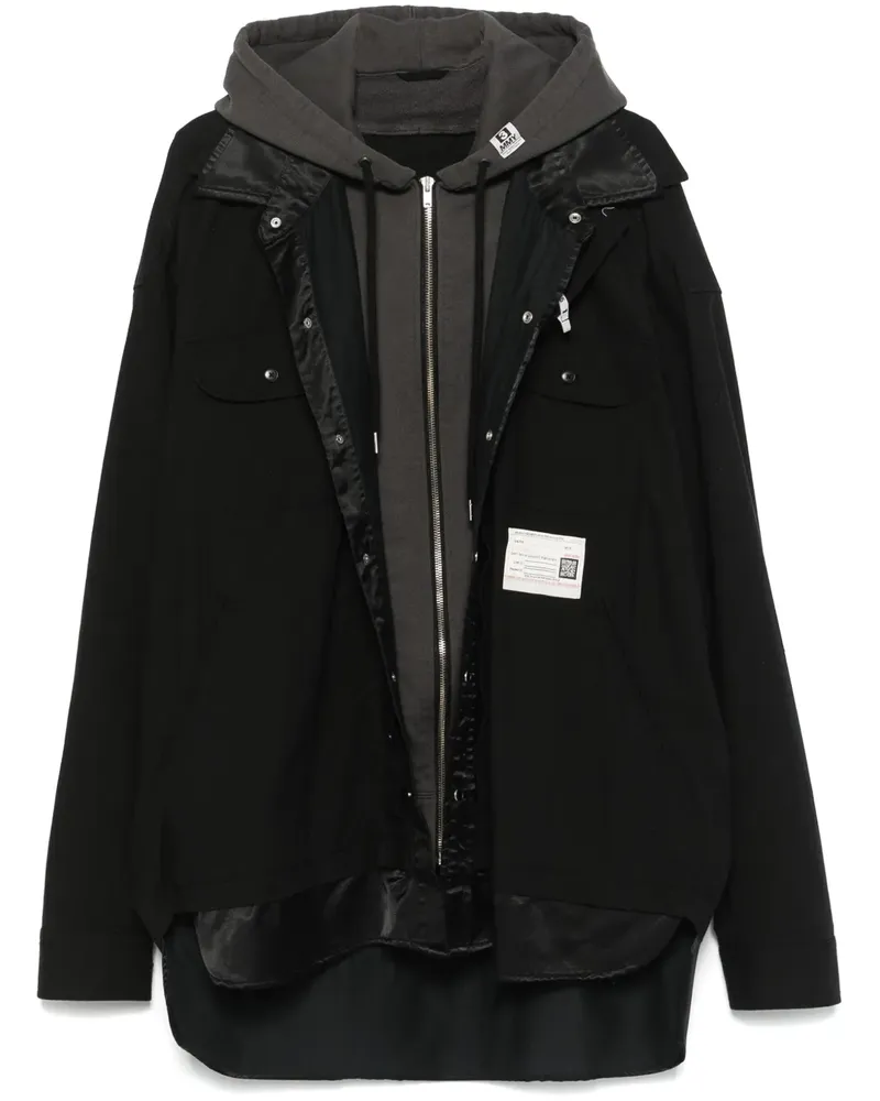 MIHARAYASUHIRO Jacke im Layering-Look - Schwarz Schwarz
