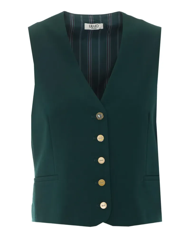 Liu Jo V-neck button-up waistcoat - Grün Grün