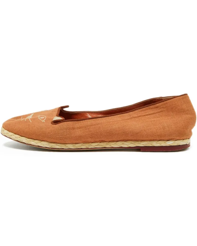 Charlotte Olympia Pre-owned Espadrilles mit Stickerei - Orange Orange