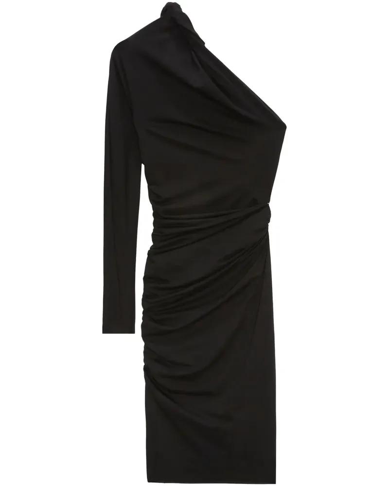 MSGM Asymmetrisches Midikleid - Schwarz Schwarz