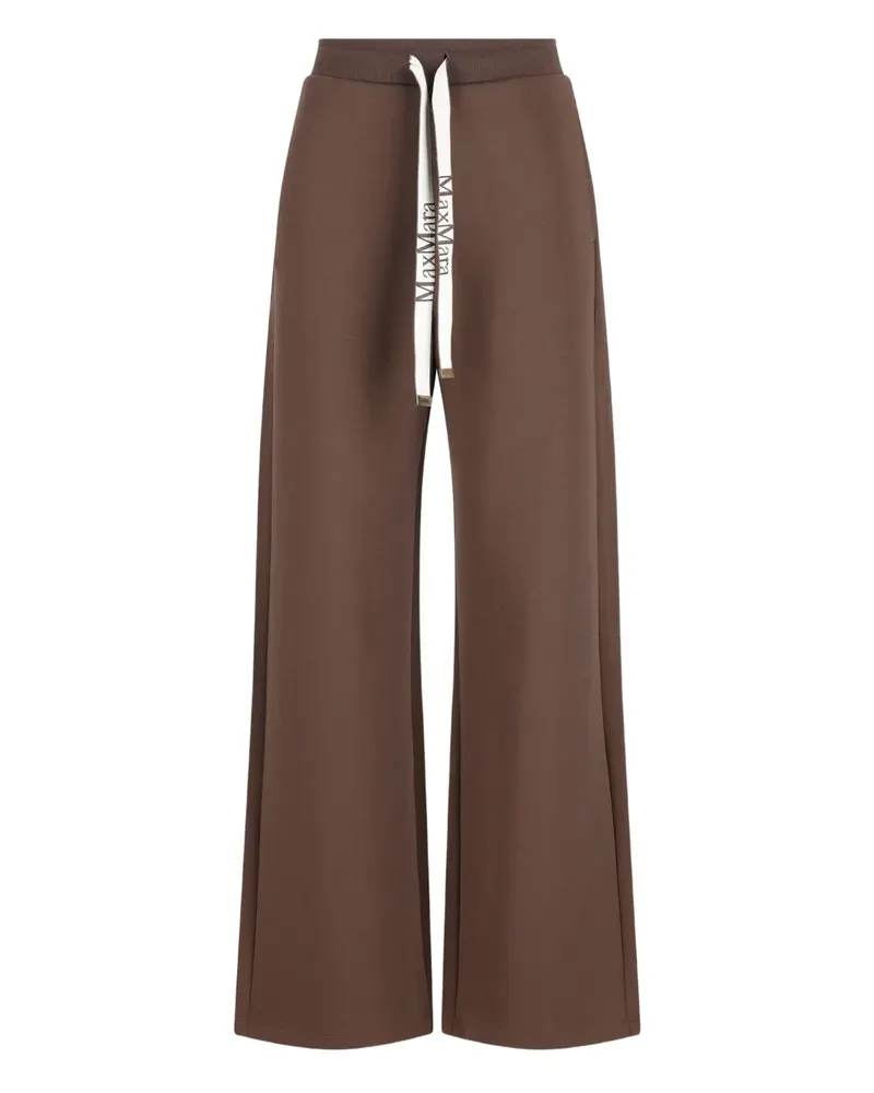 Max Mara Max Mara Smmbali logo-print trousers - Braun Braun
