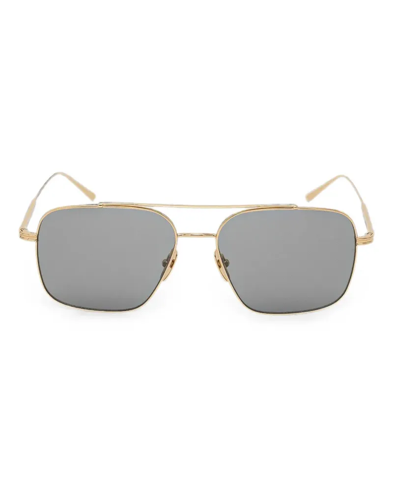 ROTATE Birger Christensen x Chimi pilot-frame double-bridge sunglasses - Gold Gold