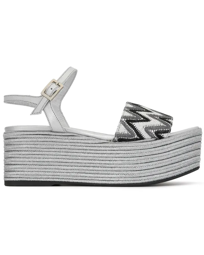 MADISON.MAISON 50mm Wedge-Sandalen - Silber Silber