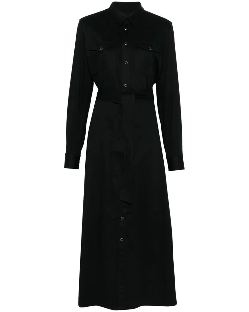 Ralph Lauren Mittellanges Hemdkleid - Schwarz Schwarz