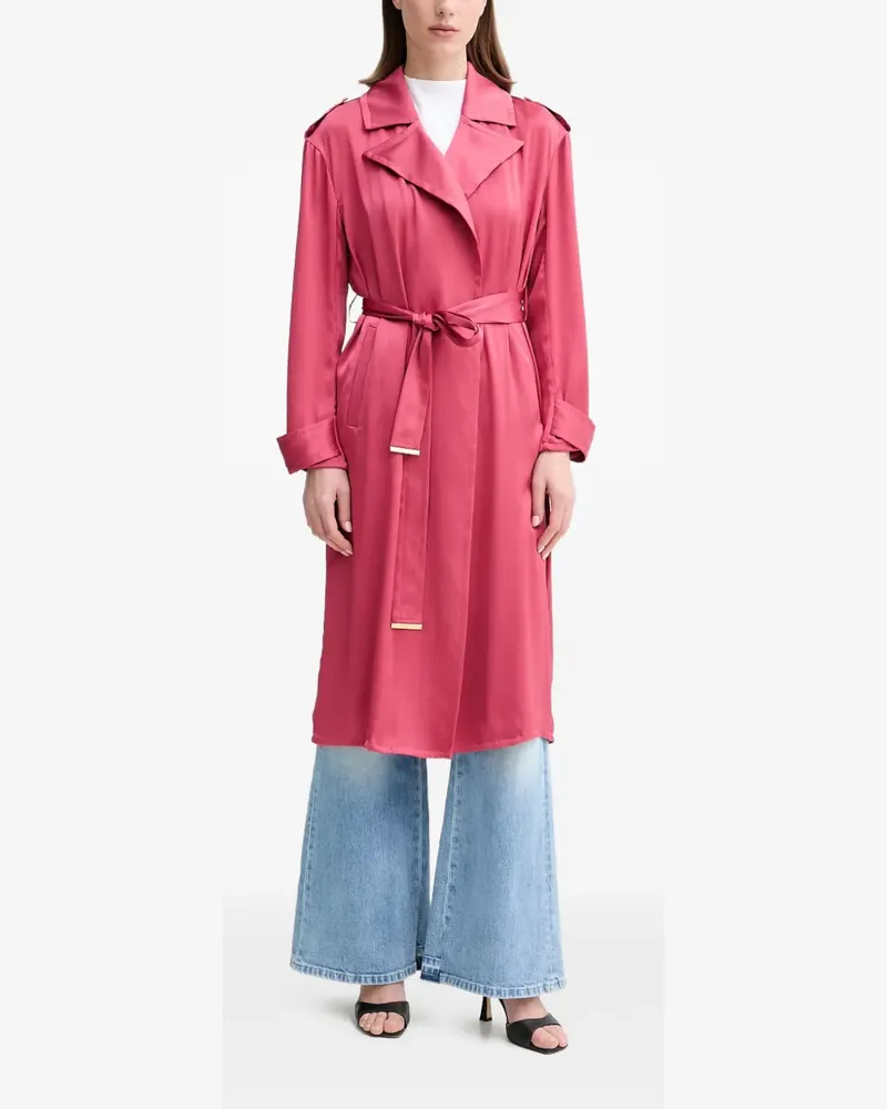 MARCIANO Los Angeles belted notched-lapels trench - Rosa Rosa