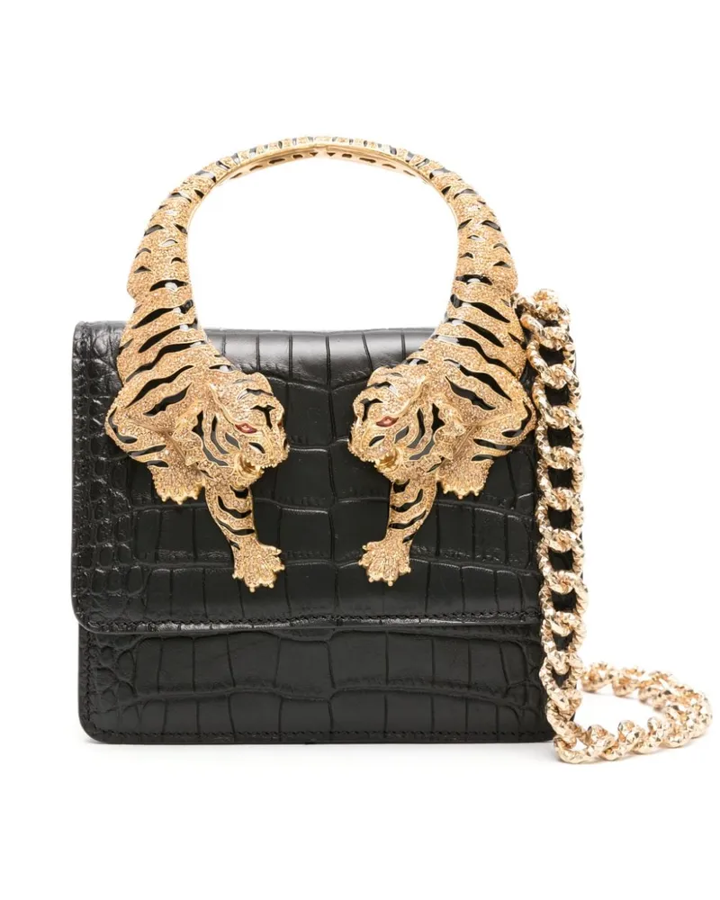 Roberto Cavalli Mittelgroßer Roar Shopper Schwarz